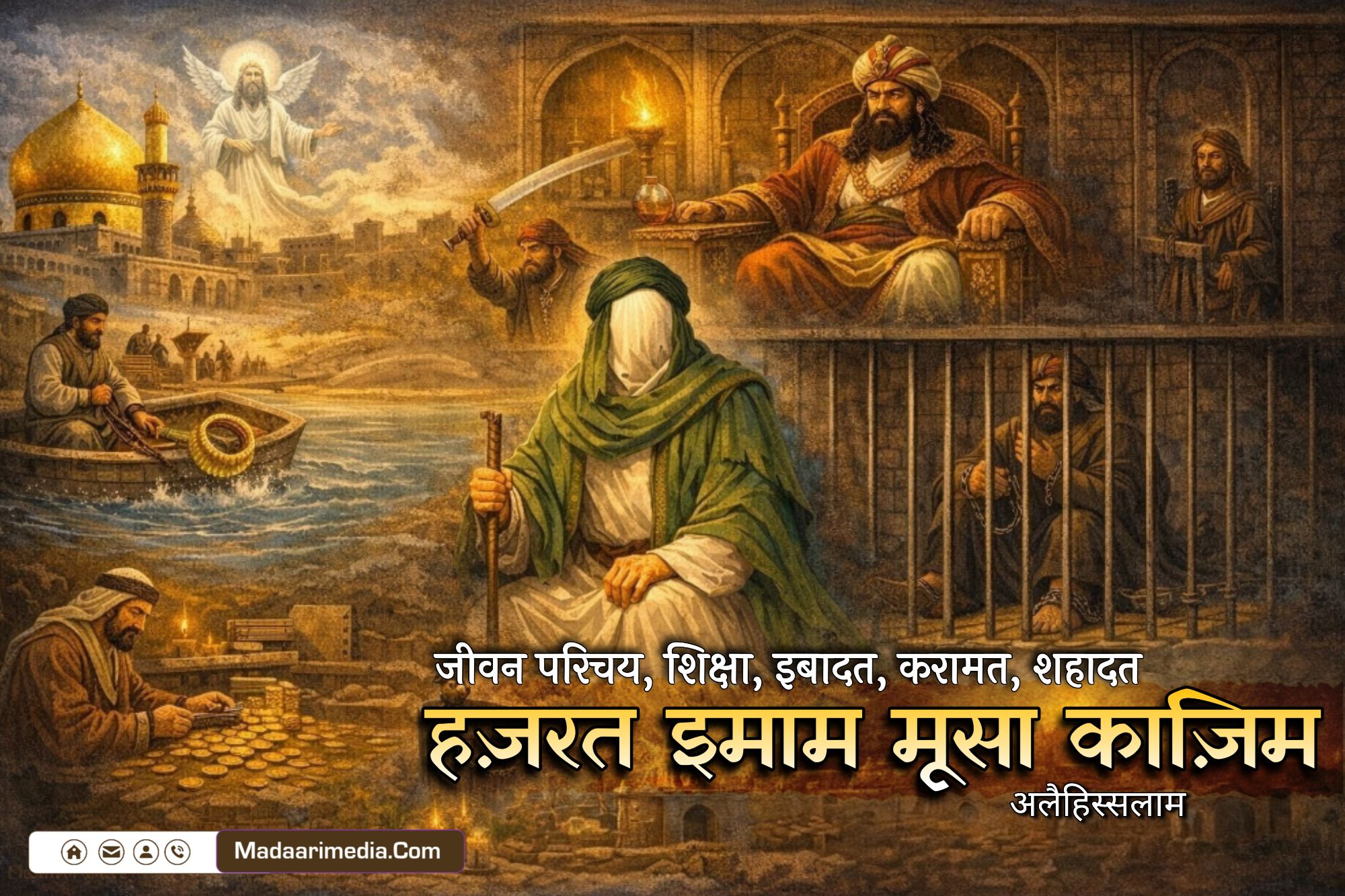biography hazrat imam musa kazim in hindi